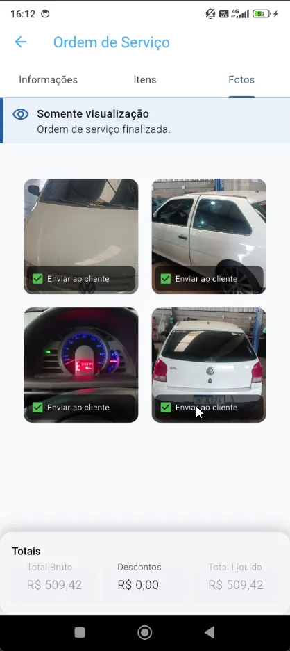 VEXCOM app: work order photos